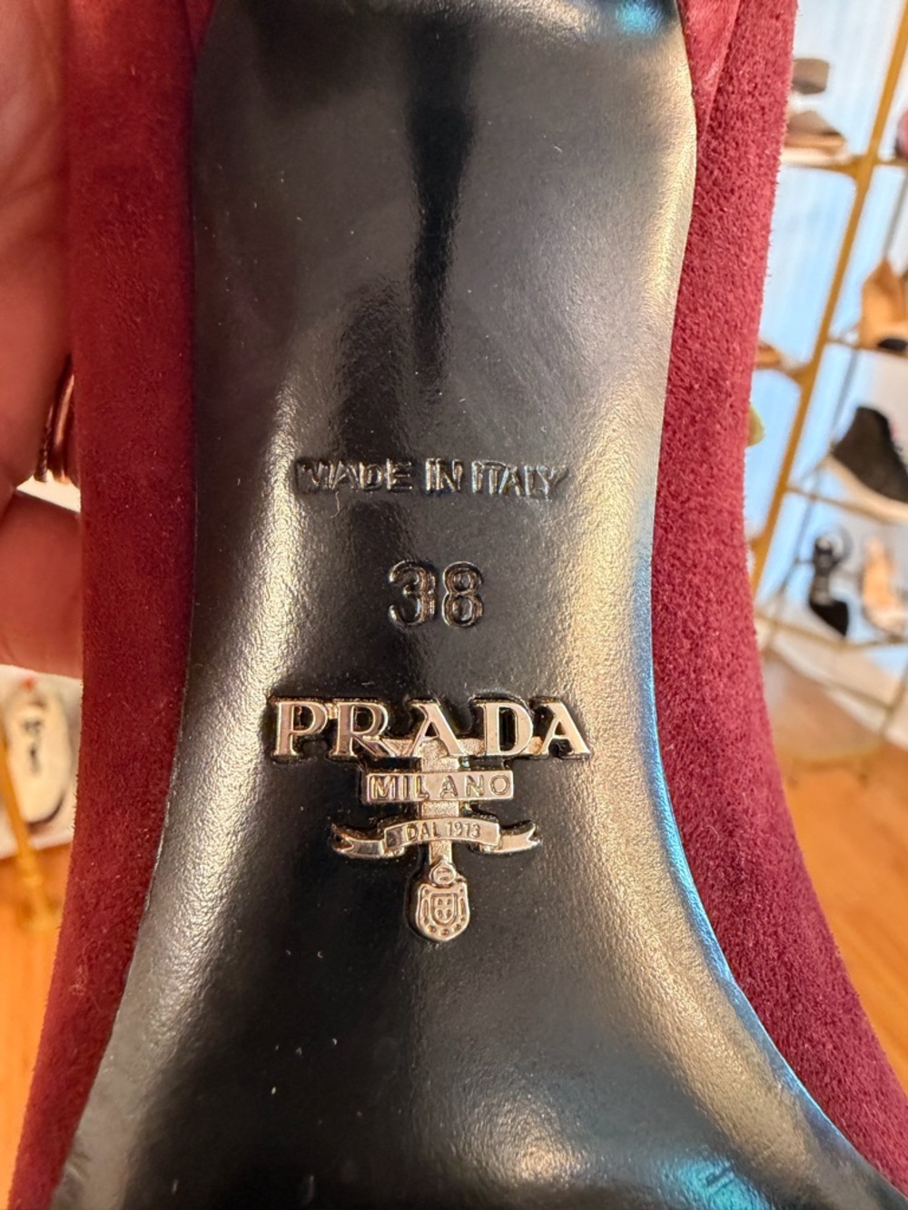 Prada Bow Suede Pointed Toe pumps - Picture 7 of 7